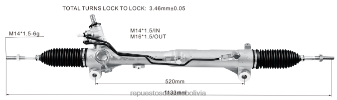 autopartes mayoreo - cremallera de dirección asistida ua3n-32-110 NVDHZ2642 MAZDA