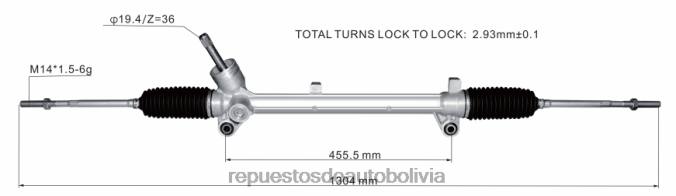 autopartes mayoreo - cremallera de dirección asistida 7069974366 NVDHZ2832 ROEWE