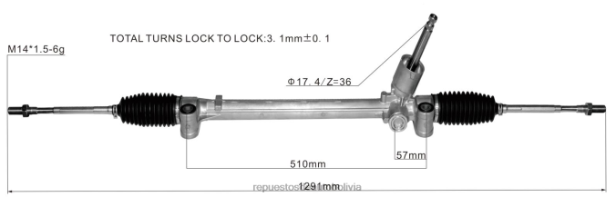 auto parts wholesale - cremallera de dirección asistida 48500-52r01 NVDHZ2621 SUZUKI